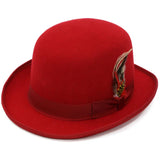 Ferrecci Wool Bowler Hat in Red