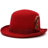 Ferrecci Wool Bowler Hat in Red