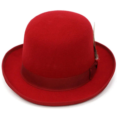 Ferrecci Wool Bowler Hat in Red