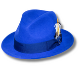 Ferrecci Brooks in Royal Blue Australian Wool Felt Trilby