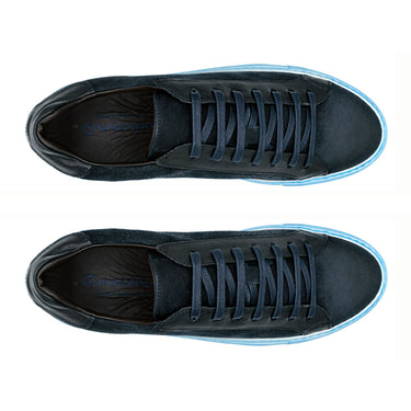 Giovacchini Rino in Antique Blue Waxed Suede Sneakers