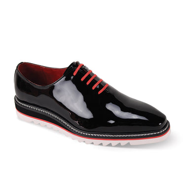 Giovanni Ruben Classic Hybrid Leather Oxford Shoes in Black Patent