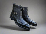 Rugged Split Toe Lace-up Boot