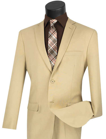 Vinci Beige Slim Fit 2 Piece Suit - S-2PP