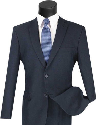 Vinci Navy Regular Fit 2 Piece Suit - 2PP