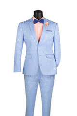 Vinci 2 Piece Slim Fit Suit in Light Blue - S2F-1