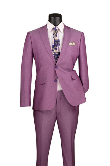 Vinci Light Purple Slim Fit 2 Piece Suit - S2RK-7
