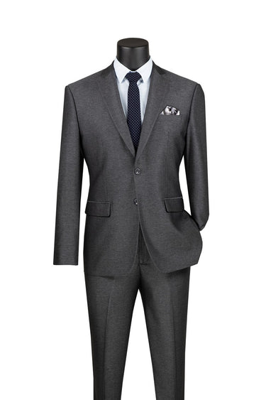 Vinci Smoke Slim Fit 2 Piece Suit - S2RK-7