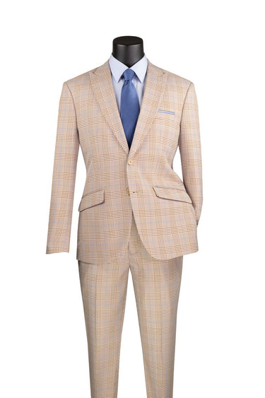 Vinci Beige Slim Fit 2 Piece Suit - S2RW-1