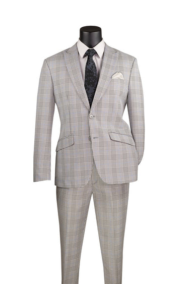 Vinci Gray Slim Fit 2 Piece Suit - S2RW-1