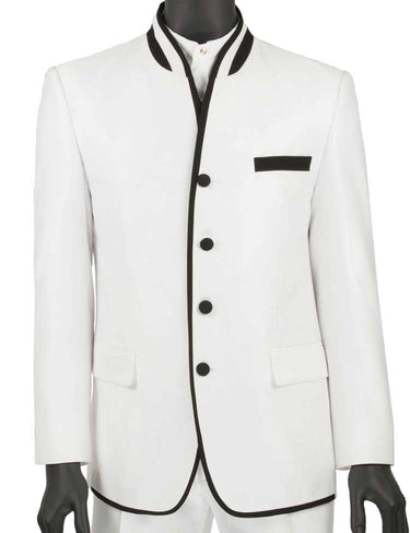 Vinci White Slim Fit 2 Piece Suit - S4HT-1