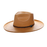 Stacy Adams Milano Toyo Straw Wide Brim Fedora Hat in Wheat