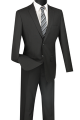 Vinci 2 Piece Slim Fit Suit in Black - SC900-12