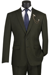 Vinci 2 Piece Slim Fit Suit in Olive - SC900-12