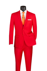 Vinci 2 Piece Slim Fit Suit in Red - SC900-12