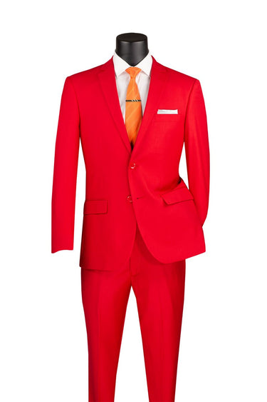 Vinci Red Slim Fit 2 Piece Suit - SC900-12
