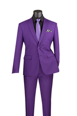 Vinci 2 Piece Slim Fit Suit in Purple - SC900-12