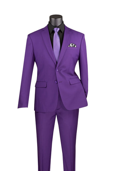 Vinci Purple Slim Fit 2 Piece Suit - SC900-12