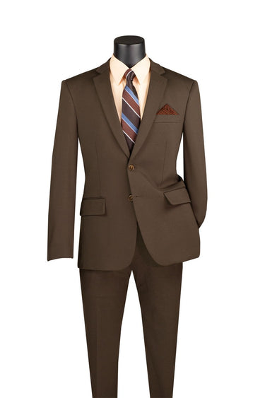 Vinci Brown Slim Fit 2 Piece Suit - SDX-3