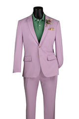 Vinci 2 Piece Slim Fit Suit in Lavender - SDX-3