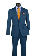 Vinci 2 Piece Slim Fit Suit in Teal - SDX-3