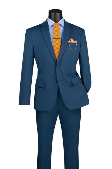 Vinci Teal Slim Fit 2 Piece Suit - SDX-3