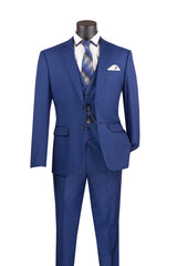 Vinci 3 Piece Slim Fit Suit in Twilight Blue - SV2900