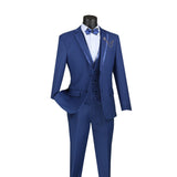 Vinci 3 Piece Slim Fit Tuxedo in Blue - SV2T-8