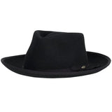 Scala Puebla Wool Felt Fedora in Black