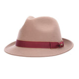 Scala Tasmania Crushable Wool Felt Fedora in Putty
