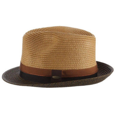 Scala York Pinch Front Straw Fedora in #color_