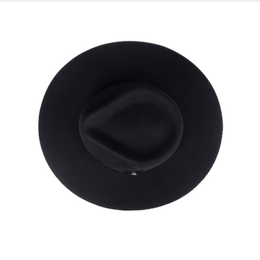 Bellissimo Stud in Black on Black Fur Felt Fedora