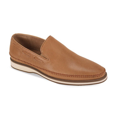 Giovanni Sid Leather Slip On Loafers in Natural