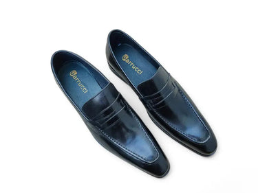 Carrucci Shoes Signature Leather Penny Loafer in Black