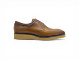 Carrucci Shoes Signature Wholecut Oxford Dress Shoe in Cognac