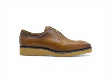 Carrucci Shoes Signature Wholecut Oxford Dress Shoe in Cognac