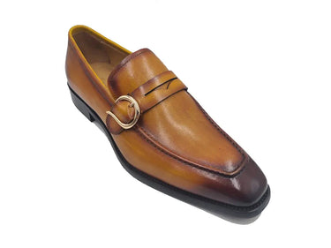 Carrucci Shoes Single Monk Strap Modern Buckle Dress Shoe