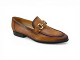Carrucci Shoes Gold Horse Bit Soft Calf Leather Loafer