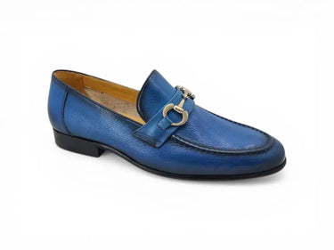 Carrucci Shoes Gold Horse Bit Soft Calf Leather Loafer