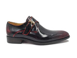 Carrucci Shoes Soft Calf Patent Leather Monk Strap