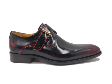 Carrucci Shoes Soft Calf Patent Leather Monk Strap