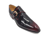 Carrucci Shoes Soft Calf Patent Leather Monk Strap