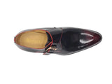 Carrucci Shoes Soft Calf Patent Leather Monk Strap