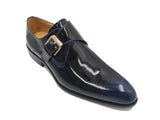 Carrucci Shoes Soft Calf Patent Leather Monk Strap