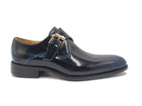 Carrucci Shoes Soft Calf Patent Leather Monk Strap