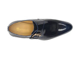 Carrucci Shoes Soft Calf Patent Leather Monk Strap