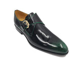 Carrucci Shoes Soft Calf Patent Leather Monk Strap