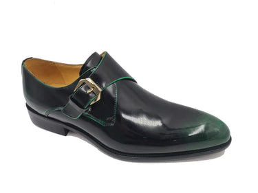 Carrucci Shoes Soft Calf Patent Leather Monk Strap