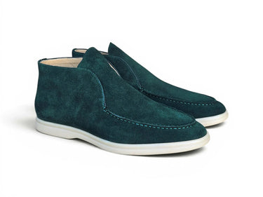 Soft Suede Comfort Loafer in Green