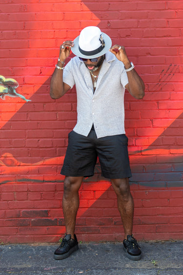 Bruno Capelo South Beach Two-Tone Straw Snap Brim Fedora